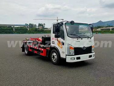 重汽豪曼藍(lán)綠牌純電動(dòng)新能源HDW5040ZXXLBEV型純電動(dòng)車(chē)廂可卸式垃圾車(chē)勾臂車(chē)
